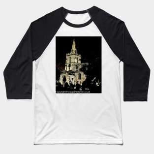 Weekley Church in Black and White, St Mary the Virgin Baseball T-Shirt